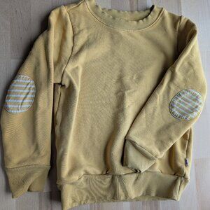 Little Sleepies Yellow Sweatshirt with Striped Elbow Patches